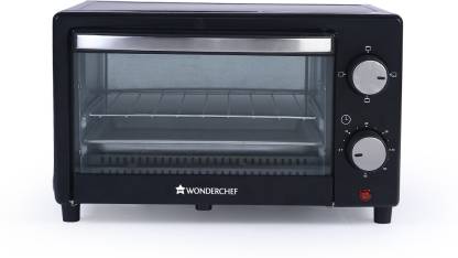 WONDERCHEF 9-Litre Oven Toaster Griller (OTG) - 9 Litres, Black - With Auto Power-Off with Bell, Heat-Resistant Tempered Glass, 2 Years Warranty (Black) Oven Toaster Grill (OTG)