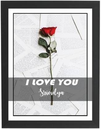 Beautum I Love You Srividya Name Love You Printed Unique Digital Reprint 9inch x 13inch Painting Model No:CMGHP021069 Digital Reprint 13 inch x 9 inch Painting