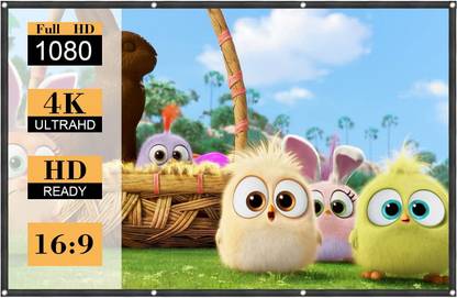 RANWAR 84 inch Reflective Fabric Projection Screen, 6 Feet W x 4 Feet H Flexible and Foldable Material (Make in India HIGH GAIN Fabric) Projector Screen (Width 184 cm x 137 cm Height)