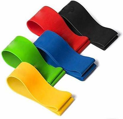 ALORNOR Resistance Loop Bands for Legs and Hand -5 Set Loop Elastic Belt Round Rubber Resistance Tube