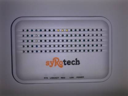 Syrotech FTTH ONU MODEM Router 2.4 GHz 0 Mbps Wifi Speed Single Band Ethernet (Cable Broadband)