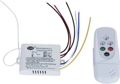 Vinayakart 1234 EBENZER 4 WAY ON OFF 220V-240V Wireless Remote Control Switch Fans Light Smart Switch