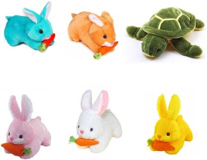 Eguds Very Cute & Adorable, Soft Rabbit and green turtle (Combo) For Kids, Gift & Decoration  - 25 cm