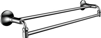 RN DOUBLE POLE TOWEL SHELF_8062 Silver Towel Holder