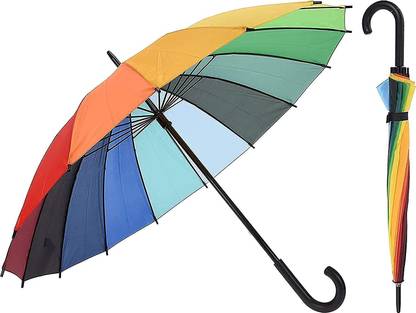 SWISS WONDER ® LAU-77 Folding Multicolor Polyester Umbrella for Men and Women Umbrella