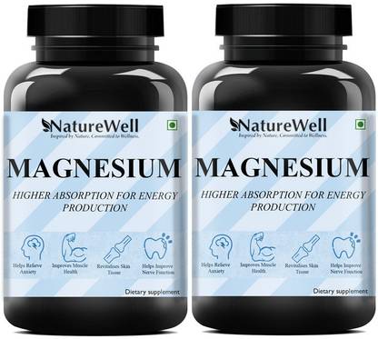 Naturewell Magnesium 340 Mg Supplemen For Recovery Energy Support Advanced