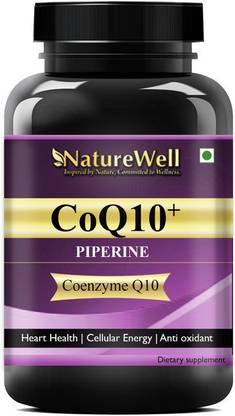 Naturewell Coenzyme Q10 ,COQ10 100mg High Absorption with Piperine & DHA