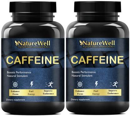 Naturewell Caffeine 200mg, 60 Capsules | Natural Stimulant