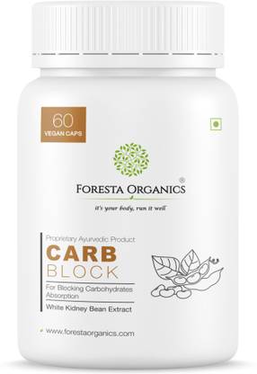 Foresta Organics Carb Block with White Kidney Bean Extarct | Natural Carbohydrate Blocker