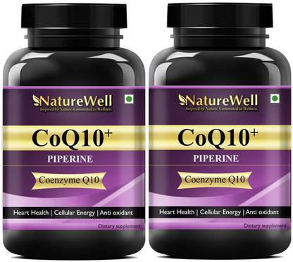 Naturewell Coenzyme Q10 ,COQ10 100mg High Absorption with Piperine & DHA Pro