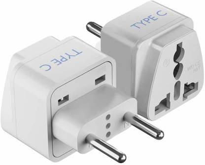 ELITEHOME India to Europe, Turkey, Spain & More (Type C) Travel Adapter Plug - 2 Pack Worldwide Adaptor