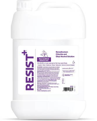 RESIST+ Alcohol-Based Surface Disinfectant Spray (Benzalkonium Chloride + Ethanol) 5L