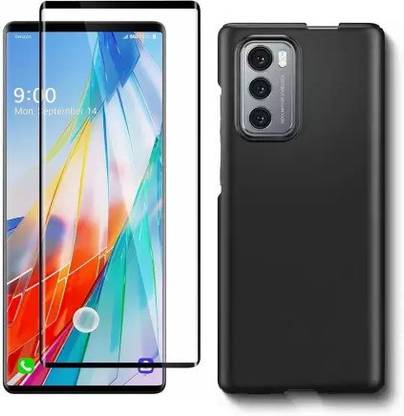 Newlike Tempered Glass Guard for LG WING 5G Combo Pack Hard Cover Full Protection Tempered Glass Guard Full Coverage