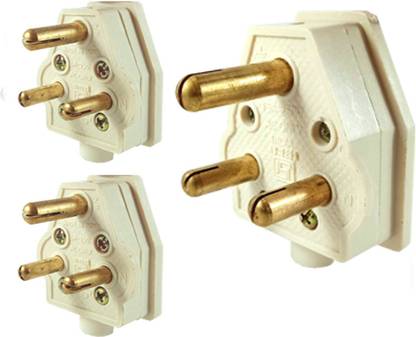 eshopglee Polycarbonate 3 Pin Plug Top Heavy Duty 1 Piece 16A + 2 Piece 6A 16 A Three Pin Socket