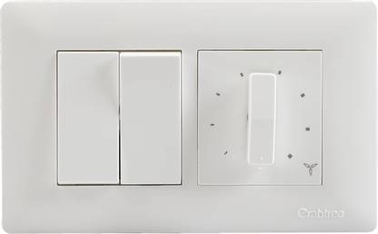 HAVELLS Crabtree Anti Viral Switch (Athena) Combo of 4 M Plate, 10 AX Switch & 2M Fan Regulator 10 A One Way Electrical Switch