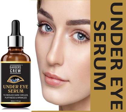 Barbers Crew Premium Skin Brightening Under Eye Serum Enriched with Vitamin C, B3 & E with Anti Wrinkle Benefits