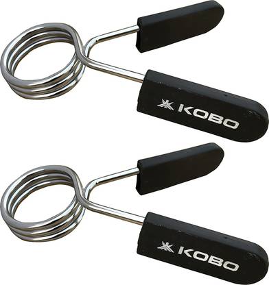 KOBO 2 Inches Olympic Rod Collars (IMPORTED) Barbell Spring Collar (Pair) Hand Grip/Fitness Grip