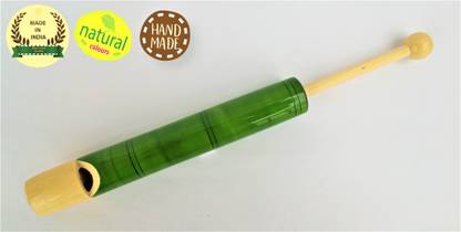 A And A Kreative Wooden Slide Tube Whistle- Hand Made by Indian Artisan using Natural Non Toxic Vegetable Coloring Dyes-Assorted Colors