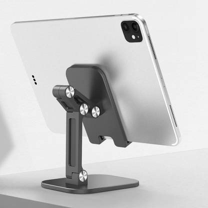 keeva Height Adjustable Cell Phone Stand, Desktop Stand, Foldable Mobile Phone Stand Phone Holder for Desk, Bed, Study Table, Video, Online Classes, Phone Stand Compatible with Mobile Phone / Pad / Tablet / Mobile Holder Mobile Holder