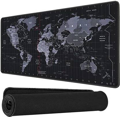 PEARIVE Exclusive Map Edition Anti-Slip Deskspread XXL 800mmx300mm Natural Rubber Gaming Mouse & Keyboard Pad Mousepad