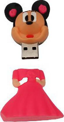 microware 16GB Princess Mini Shape Designer Fancy Pendrive 16 GB Pen Drive Compatible with Audio Player, Laptop, Television USB 2.0 Rubber Case