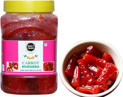 Daily Food Homemade Organic Natural Dry Carrot Murabba (800 grams) Carrot Murabba