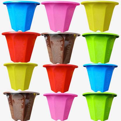 Inside Styles Decorative [Diameter 8 Inches, Height 6 Inches] Plant Container Set