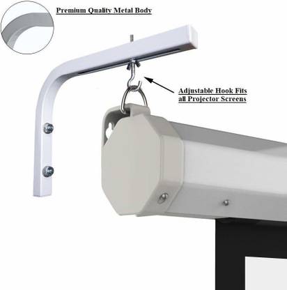 NXT VIEW Universal L Shaped Wall Hangers for Hanging Projector Screen, Comes with Hook and Screws, Adjustable, 11 Inch Length Projector Screen (Width 180 cm x 121 cm Height)