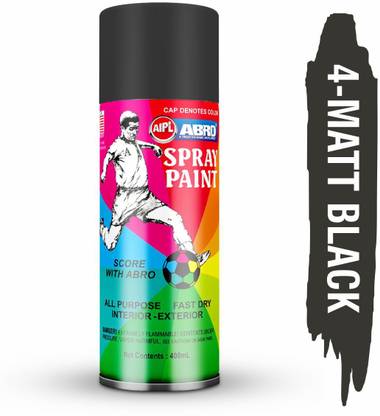 ABRO Premium Quality Spray Paint from well know USA Brand - ABRO Black Spray Paint 400 ml