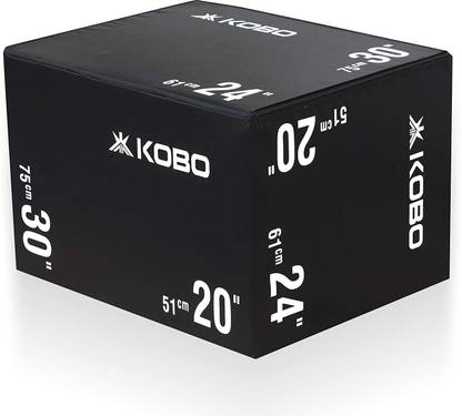KOBO Plyometric Box 3 in 1 Jumping Exercise 20", 24", 30" -Jump Platform (IMPORTED) Stepper