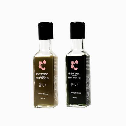 Sakurafresh Better Than Bitters, Celery Bitters + Fennel Bitters, (Gin & Tonic Combo of 2- 100ml each) Cocktail Bitters