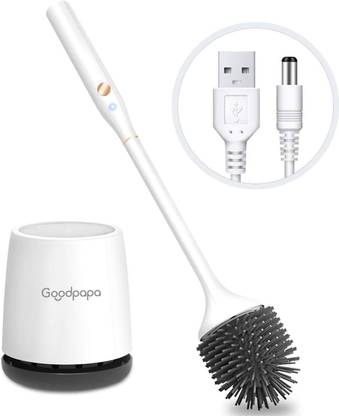 GOODPAPA MT1 Electric Toilet Bowl Brush with UVC Light Replaceable Brush Head with Holder