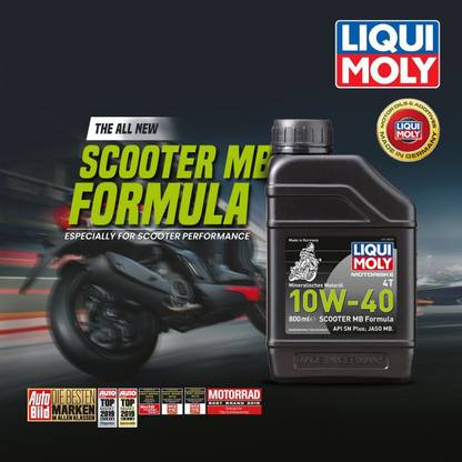 Liqui Moly 21458 MOTORBIKE 4T 10W-40 SCOOTER MB FORMULA 800 ml Liqui Moly 21458 MOTORBIKE 4T 10W-40 SCOOTER MB FORMULA 800 ml Synthetic Blend Engine Oil