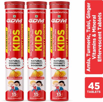 GDM KIDS IMMUNITY BOOSTER - AMLA, TULSI, GINGER, MULTI VITAMINS – MANGO FLAVOUR