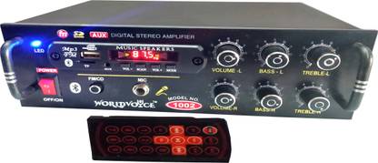 world voice Bluetooth WV-1002 Power Amplifier with 4440 Double IC FM/ AUX/ MP3/ SD-MMC/ BT / USB 160 W AV Power Amplifier