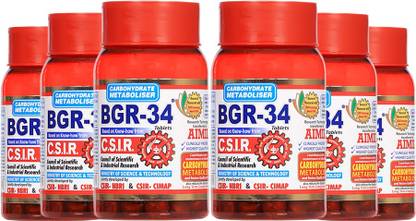 AIMIL BGR-34 Herbal Tablets For Endocrine Health & Diabetes Control (Pack of 6)