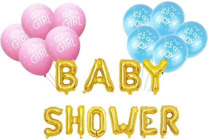 Shreeji Decoration Solid "BABY SHOWER" Letters set-Foil balloons Balloon