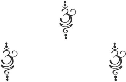 Comet Busters Designer Black OM Bindi forhead Black Bindis