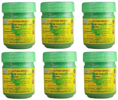 Hong Thai Compound Herb Inhaler Pack of 6 Inhaler