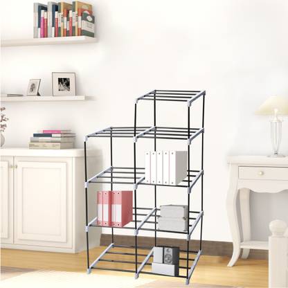 Flipkart Perfect Homes Studio 9 Shelf Metal Open Book Shelf Metal Open Book Shelf