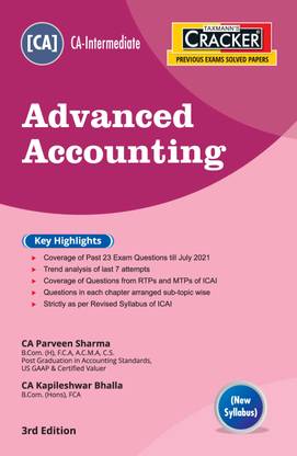 Taxmann’s CRACKER for Advanced Accounting – Coverage of 23 Past Exam Questions (incl. RTPs & MTPs of ICAI) arranged Sub-topic Wise, with Trend Analysis for past seven attempts for CA Intermediate