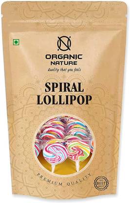 ORGANIC NATURE Tutti Fruity Lollipop Stick Candy | Sugar Lollipop Fruit Flavour Lollipop Candy Tutti Fruity Lollipop