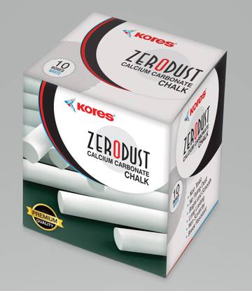 Kores Zero Dust Writing on Black & Green Boards Calcium Carbonate Chalk