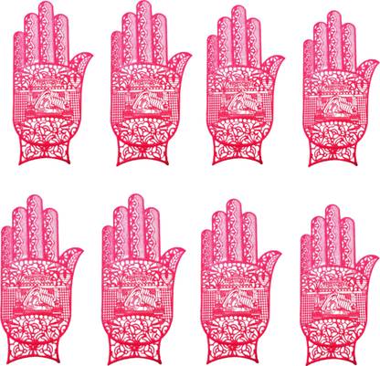 Smark Smark Different Design Henna Rubber Molding Design Pattern For Girls Random Design (Pack Of 8) Of Above 15 Age