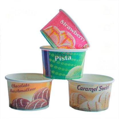 GRACE PAPER GLASS Pack of 300 Paper /Cups (100 ML) for ICE Cream, Rayta, Dahi/Curd, Gulab Jamun etc. || Wedding Events and Official use Cups, Regular Usage