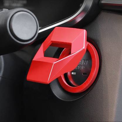 AutoBizarre Car Engine Ignition Start Stop Switch Button Red Cover for Switch Protection and Decoration for All Cars Engine Start/Stop Button