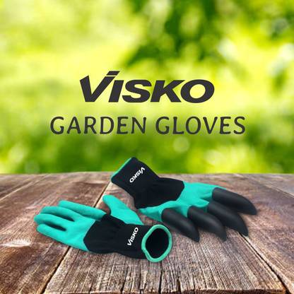 VISKO 542- Garden Gloves with Claws for Pruning, Digging & Planting, Washable Gardening Shoulder Glove