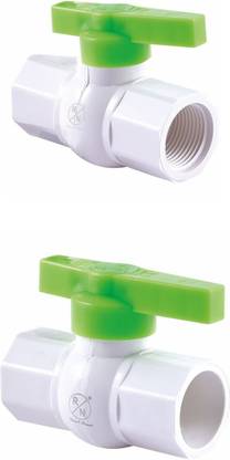 RN UPVC BALL VALVE, HEXAGONAL TYPE HEAVY, SOCKET & THREAD ART NO- RN_3750&3760_40MM(1-1/2") COMBO PACK OF 2 Ball Valves