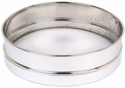 SHERAVALI 304 Food Grade Stainless Steel Strainer Mesh Sieve Grain Chalni Sieve