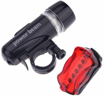 AKHAND SALES Bike Bicycle LED Power Beam Front Head Light Headlight Torch Safety Lamp Front LED Front Rear Light Combo